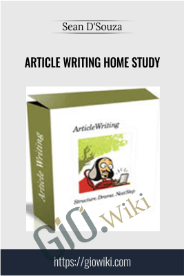 Article Writing Home Study - Sean D'Souza