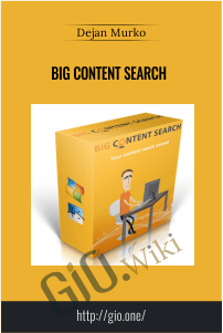 Big Content Search – Dejan Murko
