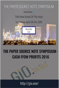 The Paper Source Note Symposium : Cash Ffow Profits 2016