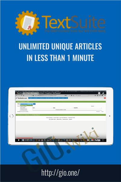 Unlimited Unique Articles In Less Than 1 Minute - Text Suite