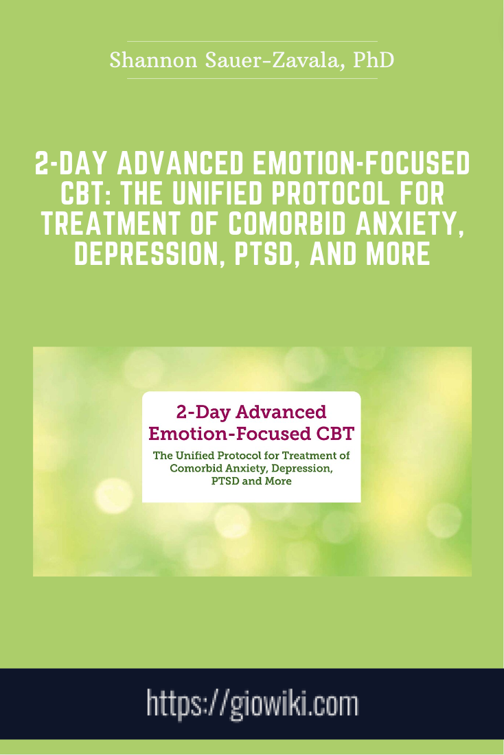 2-Day Advanced Emotion-Focused CBT: The Unified Protocol for Treatment of Comorbid Anxiety, Depression, PTSD, and More - Shannon Sauer-Zavala, PhD