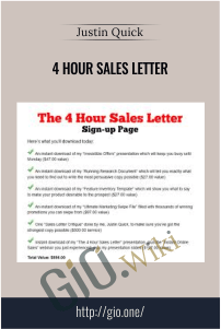 4 Hour Sales Letter - Justin Quick