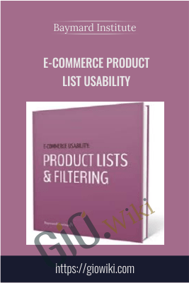 E-Commerce Product List Usability – Baymard Institute