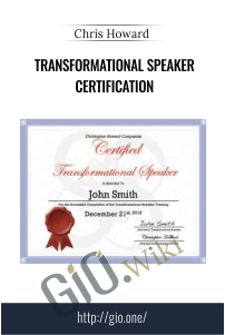 Transformational Speaker Certification – Chris Howard