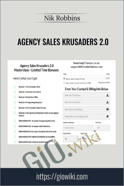 Agency Sales Krusaders 2.0 – Nik Robbins