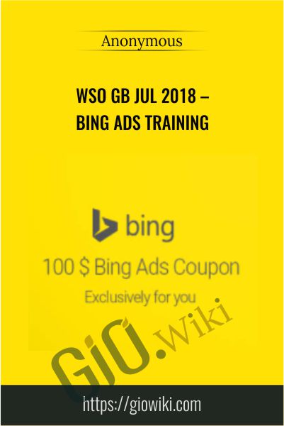 WSO GB Jul 2018 - Bing Ads Training