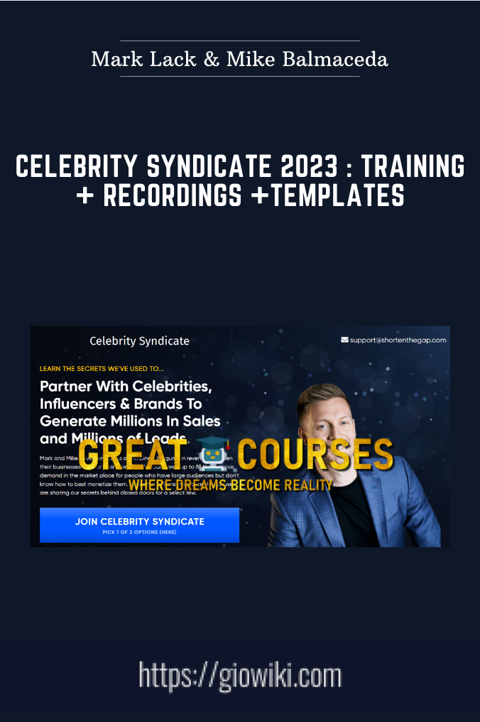 Celebrity Syndicate 2023:Training + Recordings +Templates - Mark Lack & Mike Balmaceda