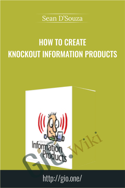 How to create knockout information Products - Sean D’Souza