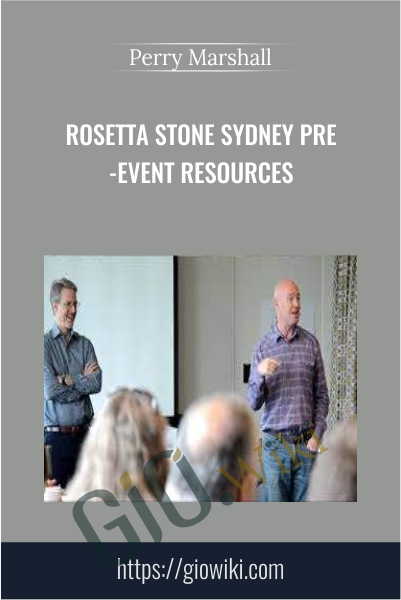 Rosetta Stone Sydney Pre-Event Resources - Perry Marshall