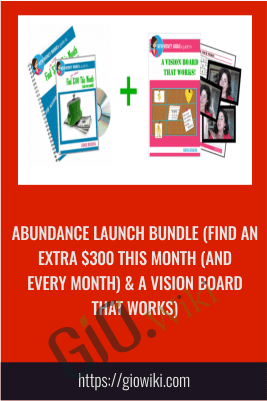 Abundance Launch Bundle (Find An Extra $300 This Month (and every month) & A Vision Board That Works)