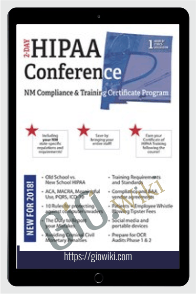 Two-Day HIPAA Conference Compliance and Training Certificate Program