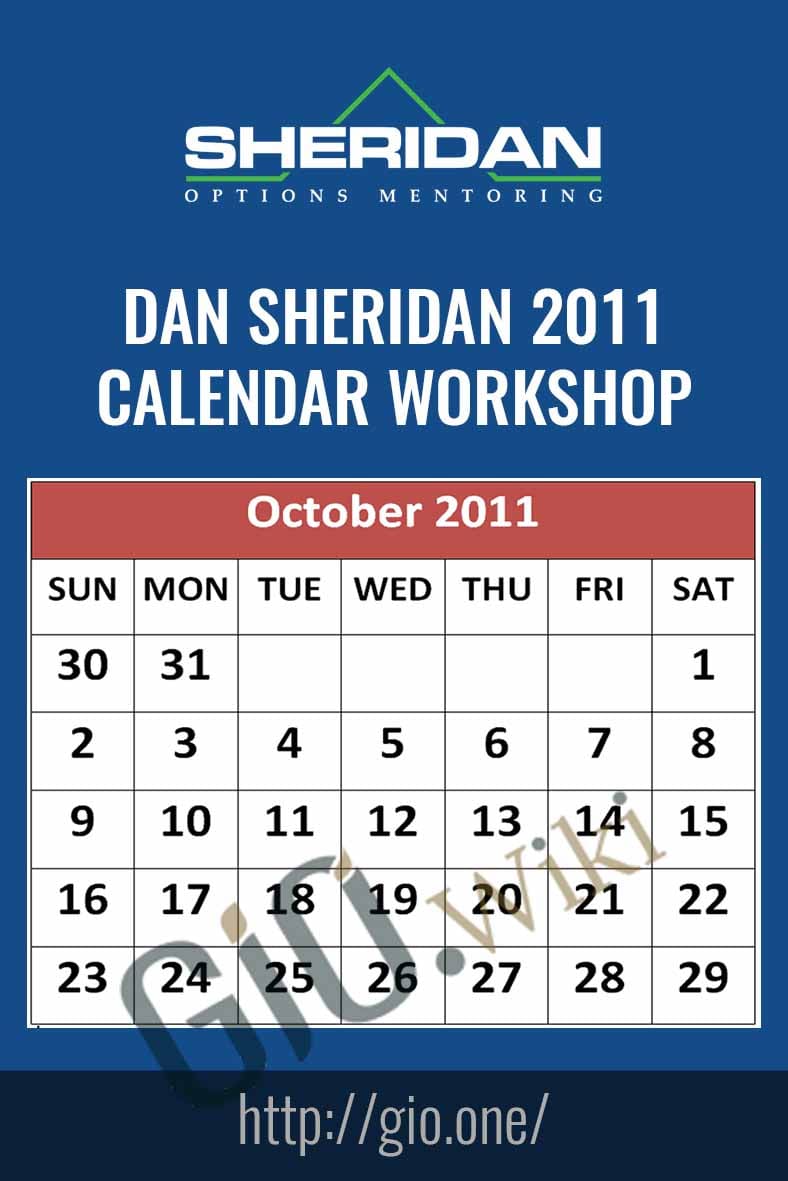 2011 Calendar Workshop - Dan Sheridan