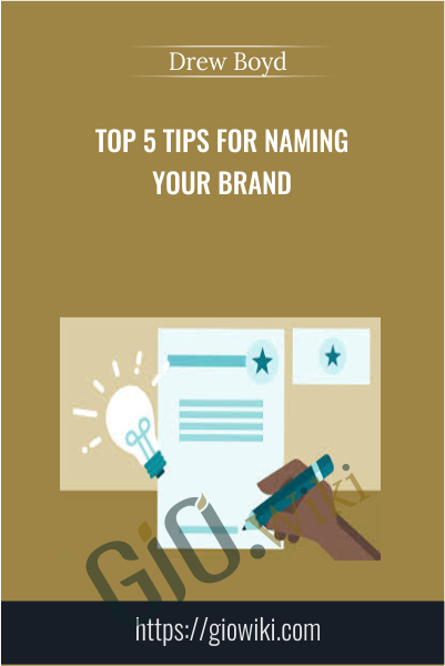 Top 5 Tips for Naming Your Brand - Drew Boyd