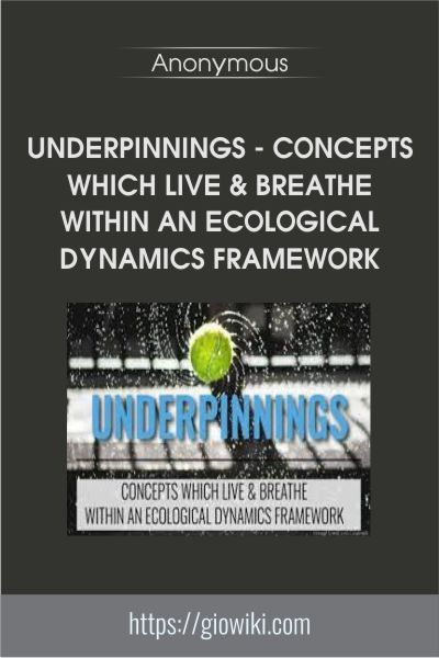 UNDERPINNINGS - CONCEPTS WHICH LIVE & BREATHE WITHIN AN ECOLOGICAL DYNAMICS FRAMEWORK