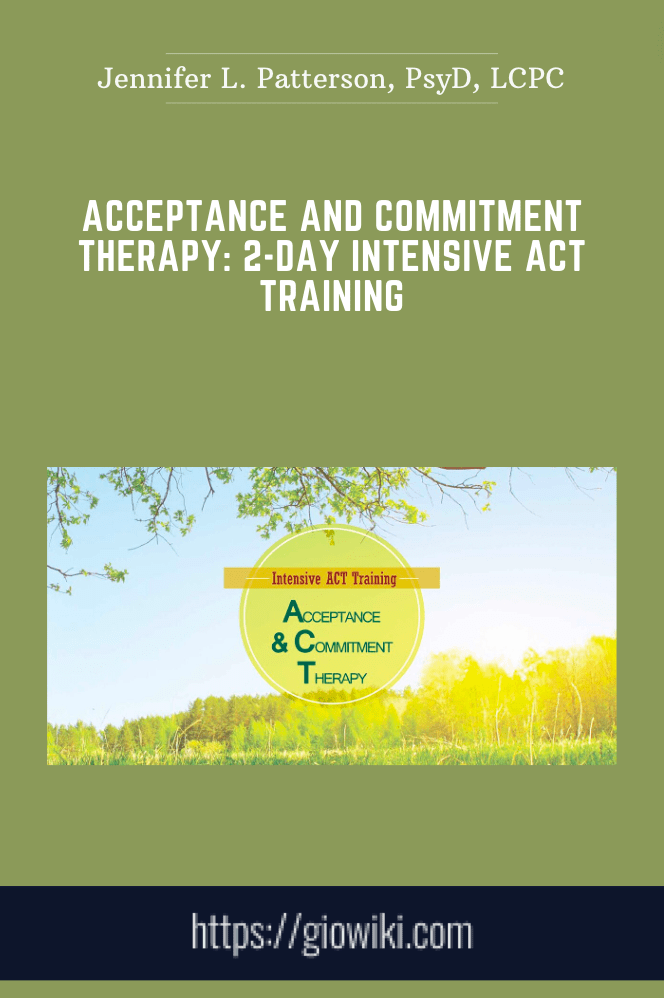 Acceptance and Commitment Therapy: 2-Day In tensive ACT Training  - Jennifer L. Patterson, PsyD, LCPC