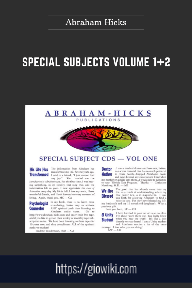 Special Subjects Volume 1+2 - Abraham Hicks