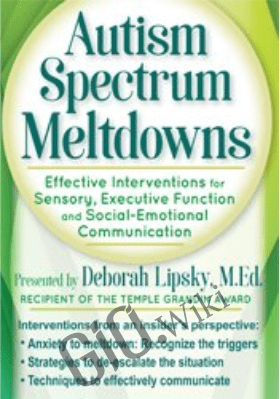 Autism Spectrum Meltdowns: Effective Interventions for Sensory, Executive Function and Social-Emotional Communication - Deborah Lipsky