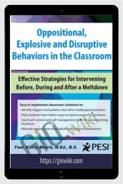 Oppositional, Explosive and Disruptive Behaviors in the Classroom: Effective Strategies for Intervening Before, During and After a Meltdown - Kathy Morris