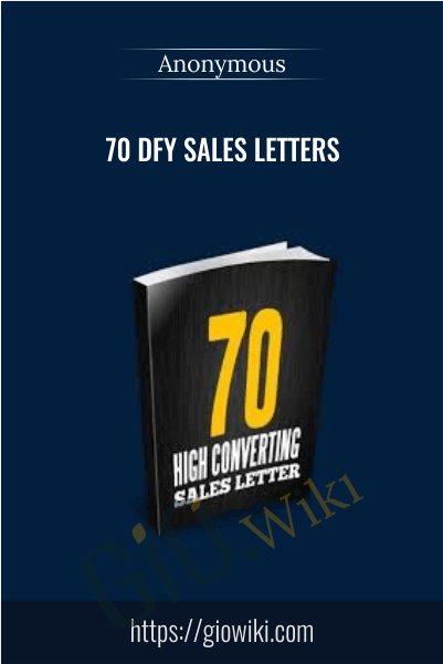 70 DFY Sales Letters