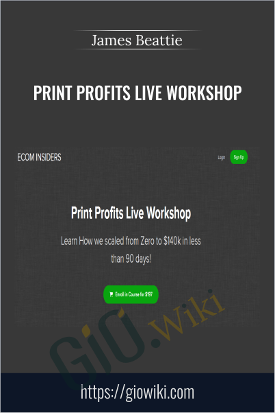 Print Profits Live Workshop – James Beattie