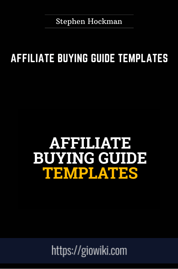 Affiliate Buying Guide Templates - Stephen Hockman