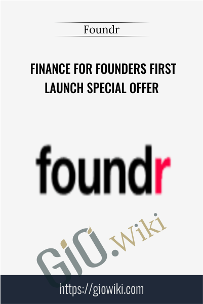 Finance for Founders First Launch Special Offer - Foundr