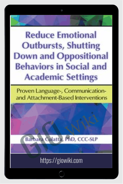 Reduce Emotional Outbursts, Shutting Down and Oppositional Behaviors in Social and Academic Settings: Proven Language-, Communication- and Attachment-Based Interventions - Barbara Culatta