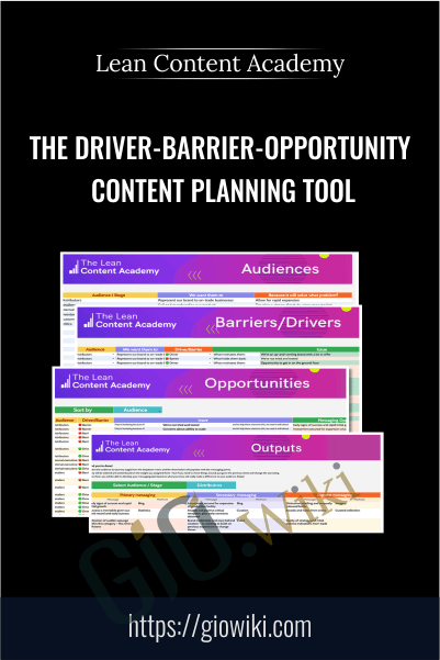 The Driver-Barrier-Opportunity Content Planning Tool - Lean Content Academy
