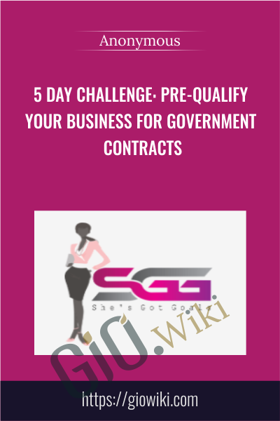 5 DAY CHALLENGE: Pre-Qualify Your Business For Government Contracts