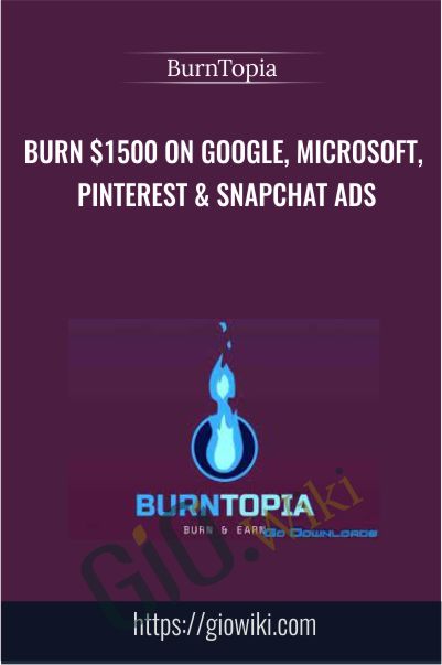 Burn $1500 on Google, Microsoft, Pinterest & Snapchat ADS - BurnTopia