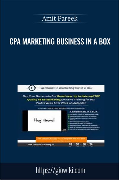 CPA Marketing business in a box - Amit Pareek