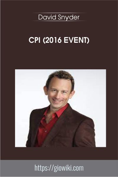 Cpi (2016 event) - David Snyder