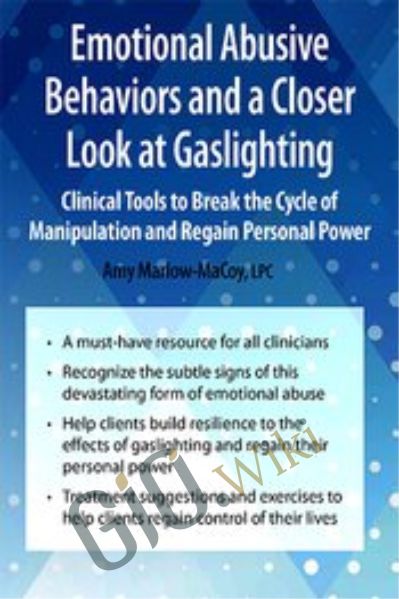 Emotional Abusive Behaviors and A Closer Look at Gaslighting: Clinical Tools to Break the Cycle of Manipulation and Regain Personal Power - Amy Marlow-MaCoy