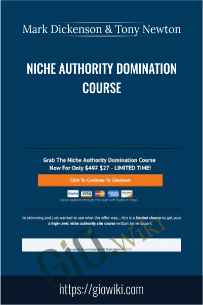 Niche Authority Domination Course - Mark Dickenson & Tony Newton
