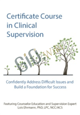 Certificate Course in Clinical Supervision Confidently Address Difficult Issues and Build a Foundation for Success - Lois Ehrmann